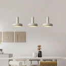 GobekUsa Disc Shaped LED Pendant Light in Cream White Green for Bedroom Living Rooms