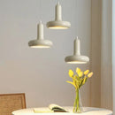 GobekUsa Disc Shaped LED Pendant Light in Cream White Green for Bedroom Living Rooms