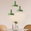 GobekUsa Disc Shaped LED Pendant Light in Cream White Green for Bedroom Living Rooms
