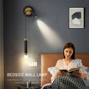 GobekUsa Minimalist Creative Luxury  Bedroom bedside wall lamp with spotlight