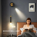 GobekUsa Minimalist Creative Luxury  Bedroom bedside wall lamp with spotlight