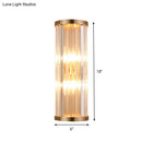 GobekUsa Minimalist Crystal Wall Sconce with 2 Bulbs for Living Room Lighting