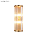 GobekUsa Minimalist Crystal Wall Sconce with 2 Bulbs for Living Room Lighting