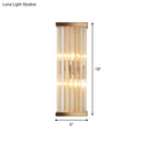 GobekUsa Minimalist Crystal Wall Sconce with 2 Bulbs for Living Room Lighting