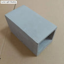 GobekUsa Grey Flush Mount Wall Light Nordic 1 Head - Cube/Cuboid Cement - Up & Down Sconce Light for Stairs - 4"/5"/7" Wide