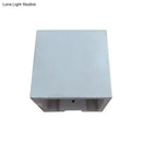 GobekUsa Grey Flush Mount Wall Light Nordic 1 Head - Cube/Cuboid Cement - Up & Down Sconce Light for Stairs - 4"/5"/7" Wide