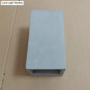 GobekUsa Grey Flush Mount Wall Light Nordic 1 Head - Cube/Cuboid Cement - Up & Down Sconce Light for Stairs - 4"/5"/7" Wide