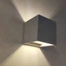 GobekUsa Grey Flush Mount Wall Light Nordic 1 Head - Cube/Cuboid Cement - Up & Down Sconce Light for Stairs - 4"/5"/7" Wide