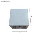 GobekUsa Grey Flush Mount Wall Light Nordic 1 Head - Cube/Cuboid Cement - Up & Down Sconce Light for Stairs - 4"/5"/7" Wide