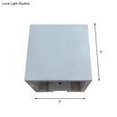 GobekUsa Grey Flush Mount Wall Light Nordic 1 Head - Cube/Cuboid Cement - Up & Down Sconce Light for Stairs - 4"/5"/7" Wide