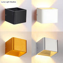 GobekUsa Minimalist Cube Shade Sconce Light - Aluminum LED Wall Mounted Light with Warm/White Lighting for Living Room - Black/White