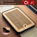 GobekUsa Bamboo Tea Tray: Simple Kung Fu Tea Set, Dual Wet/Dry Use, Efficient Storage