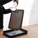 GobekUsa Bamboo Tea Tray: Simple Kung Fu Tea Set, Dual Wet/Dry Use, Efficient Storage