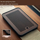 GobekUsa Bamboo Tea Tray: Simple Kung Fu Tea Set, Dual Wet/Dry Use, Efficient Storage