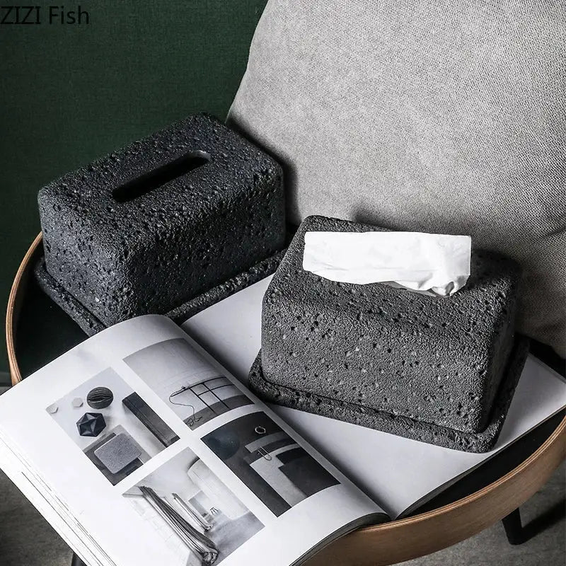GobekUsa Cement Tissue Box Rack | Modern Kitchen & Restaurant Decor, photo 3 of 8