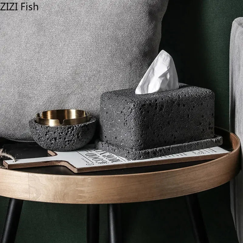 GobekUsa Cement Tissue Box Rack | Modern Kitchen & Restaurant Decor, photo 4 of 8