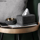 GobekUsa Cement Tissue Box Rack | Modern Kitchen & Restaurant Decor