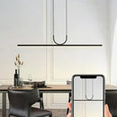 GobekUsa Black Art LED Ceiling Chandelier for Kitchen Island and Dining Room