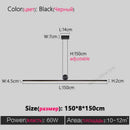 GobekUsa Black Chandelier: Modern Nordic Design for Dining Room, Bar, and Kitchen Island