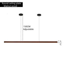 GobekUsa Dimmable Wooden Pendant Lamp: Long Strip Minimalist Hanging Indoor Lighting