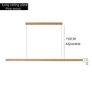 GobekUsa Dimmable Wooden Pendant Lamp: Long Strip Minimalist Hanging Indoor Lighting