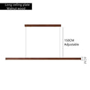 GobekUsa Dimmable Wooden Pendant Lamp: Long Strip Minimalist Hanging Indoor Lighting