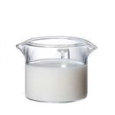Minimalist double mouth glass milk cup set kitchen pitcher by Decorbites