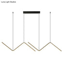 GobekUsa Minimalist Double Z-Shaped LED Island Light Fixture