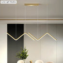 GobekUsa Minimalist Double Z-Shaped LED Island Light Fixture