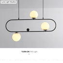 GobekUsa Minimalist Ellipse Pendant Light: Modern Glass Globe Ceiling Fixture for Living Room Island