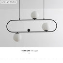 GobekUsa Minimalist Ellipse Pendant Light: Modern Glass Globe Ceiling Fixture for Living Room Island