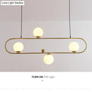 GobekUsa Minimalist Ellipse Pendant Light: Modern Glass Globe Ceiling Fixture for Living Room Island