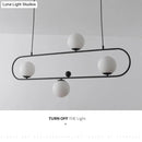 GobekUsa Minimalist Ellipse Pendant Light: Modern Glass Globe Ceiling Fixture for Living Room Island