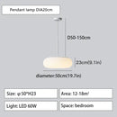 GobekUsa Itka Pendant Lamp - Minimalist White Lamp Shade for Dining Table, Bedroom, Kitchen