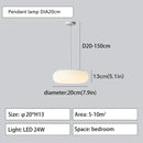 GobekUsa Itka Pendant Lamp - Minimalist White Lamp Shade for Dining Table, Bedroom, Kitchen