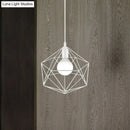 GobekUsa Geometric Metal Pendant Light - Industrial Living Room Hanging Light in Black/White - 3 Sizes Available