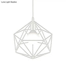 GobekUsa Geometric Metal Pendant Light - Industrial Living Room Hanging Light in Black/White - 3 Sizes Available