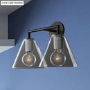GobekUsa Minimalist Glass Cone Wall Sconce, 1/2 Lights, Black/Brass, Bedside Lighting