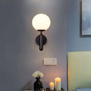 GobekUsa Minimalist Glass Globe Wall Mount Light Fixture for Bedroom Wall Lighting