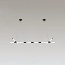 GobekUsa Minimalist Glass Tube Pendant Lamp with Frosted White Shade and Black LED for Offices