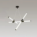 GobekUsa Minimalist Glass Tube Pendant Lamp with Frosted White Shade and Black LED for Offices