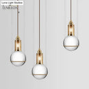 GobekUsa Minimalist Globe Crystal Shade Living Room Hanging Lamp