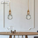 GobekUsa Minimalist Globe Crystal Shade Living Room Hanging Lamp
