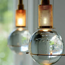 GobekUsa Minimalist Globe Crystal Shade Living Room Hanging Lamp