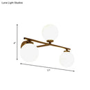 GobekUsa Minimalist Globe Opal Glass Sconce Light Fixture - Up and Down Wall Lamp, Gold, 3 Bulbs