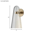 GobekUsa Minimalist Gold Kitchen Wall Sconce with Cone Clear Glass Shade