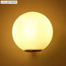 GobekUsa Frosted White Glass Ball Wall Light with Gold Arm - Minimalist 1 Head Wall Lamp (Warm/White Light)