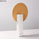 GobekUsa Geometric Windmill Abstract Crafts Marble Base Desk Decoration Elegance