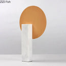 GobekUsa Geometric Windmill Abstract Crafts Marble Base Desk Decoration Elegance