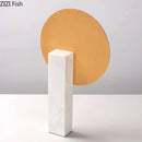 GobekUsa Geometric Windmill Abstract Crafts Marble Base Desk Decoration Elegance